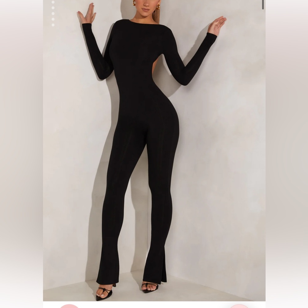 Ohpolly high neck open back jumpsuit